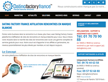 Tablet Screenshot of datingfactoryfrance.com